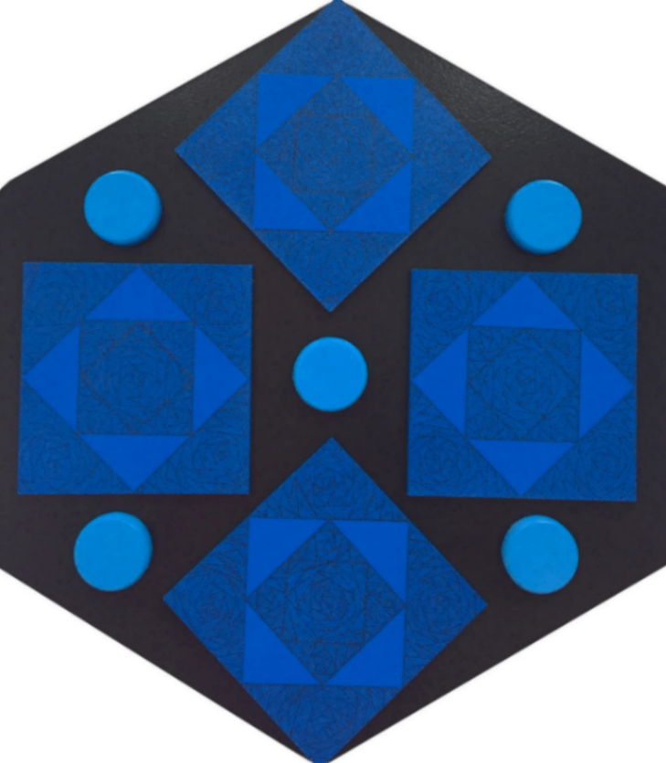 Blue Zentangle 2