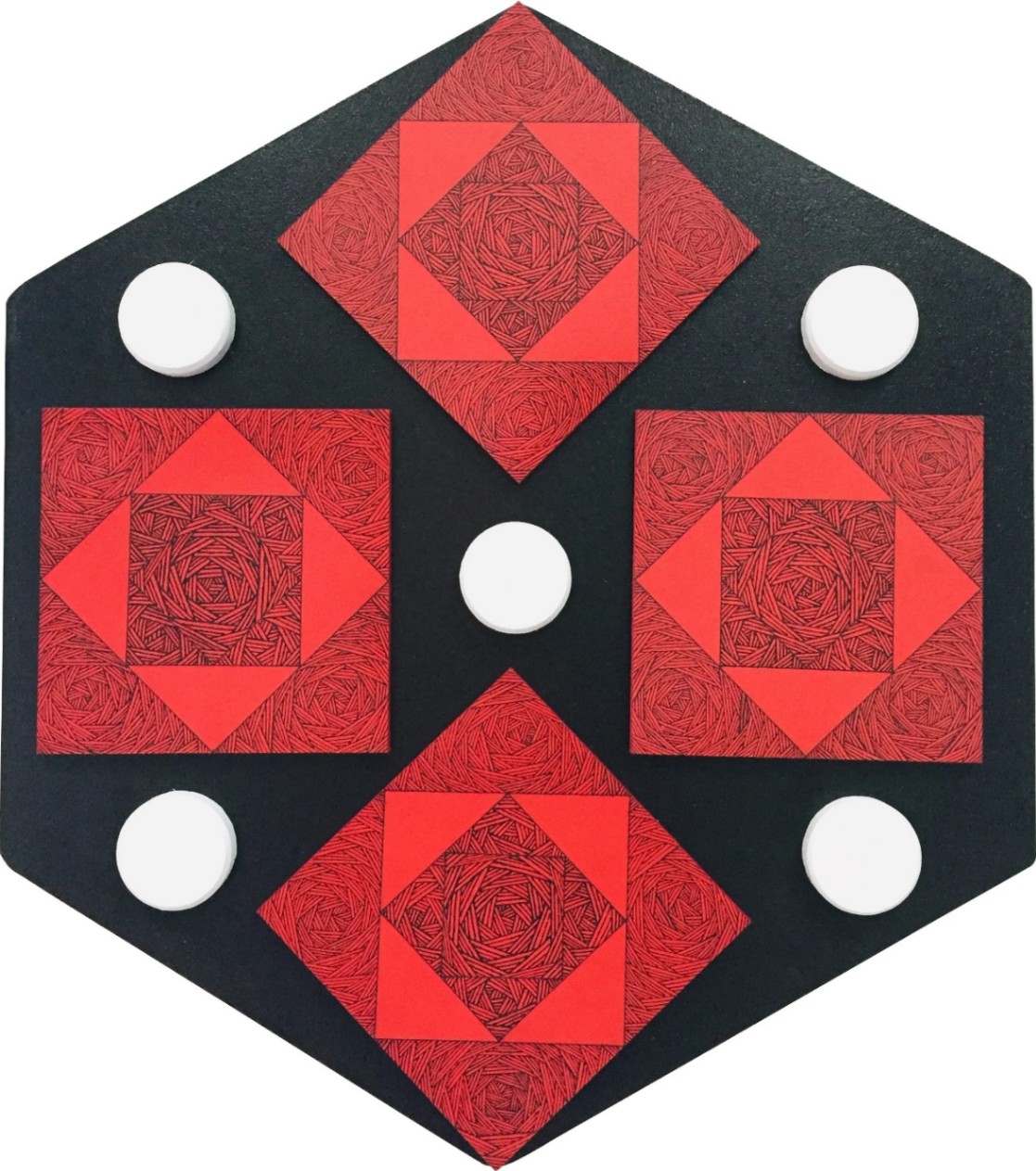 Red Zentangle 1