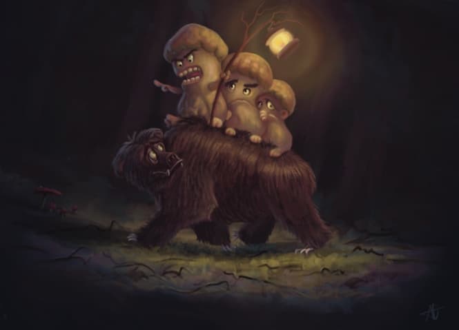 Trije Gobani so našli medveda